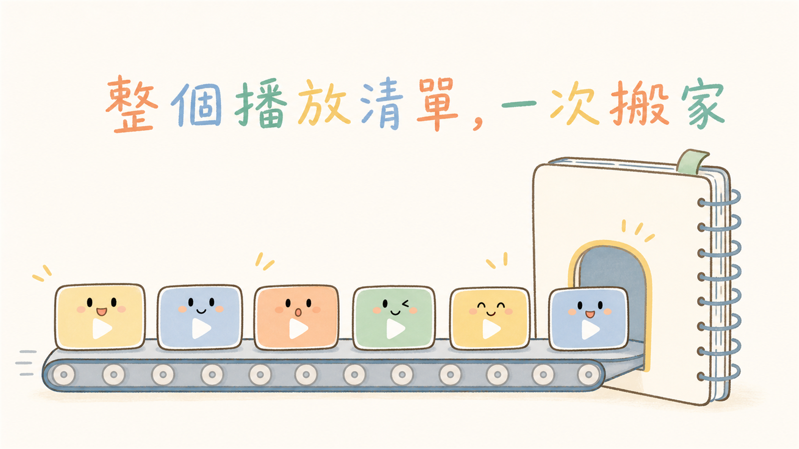 整個播放清單,一次搬家